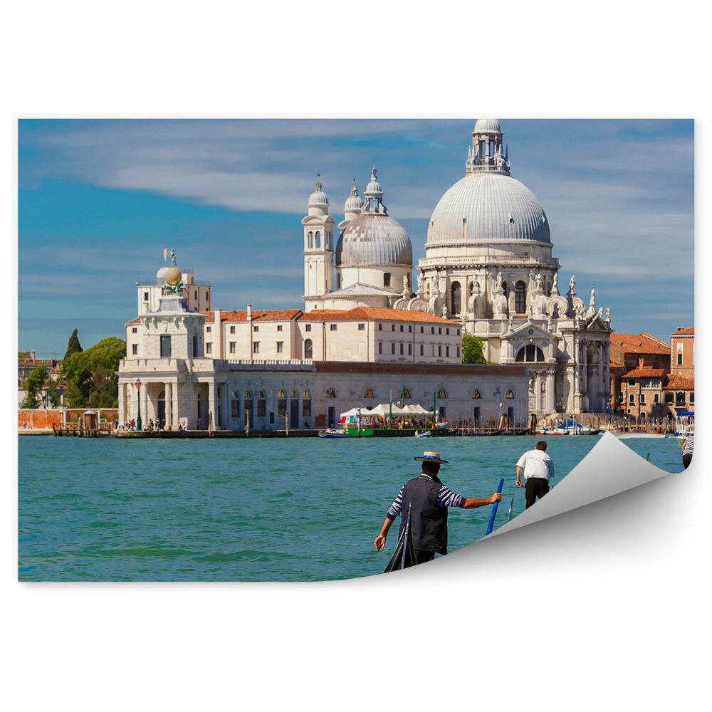 Fototapeta na ścianę gondole kanał Grande Wenecja budynki Włochy drzewa