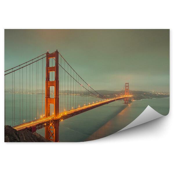 Fototapeta samoprzylepna Blask świateł most golden gate