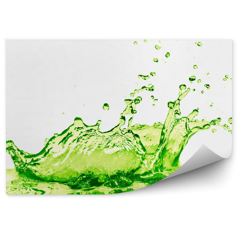 Okleina na ścianę Rozlany drink zielony napój woda plusk