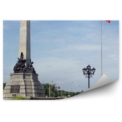 Okleina ścienna Pomnik flagi natura latarnie