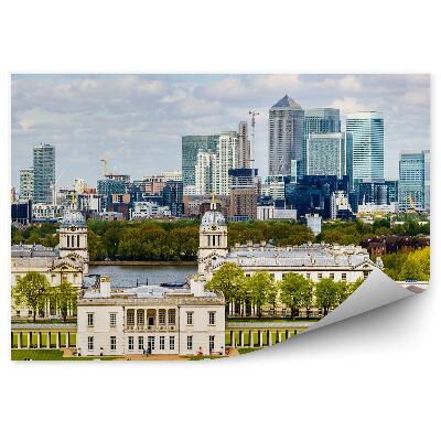 Fototapeta Canary Wharf Greenwich Londyn niebo chmury