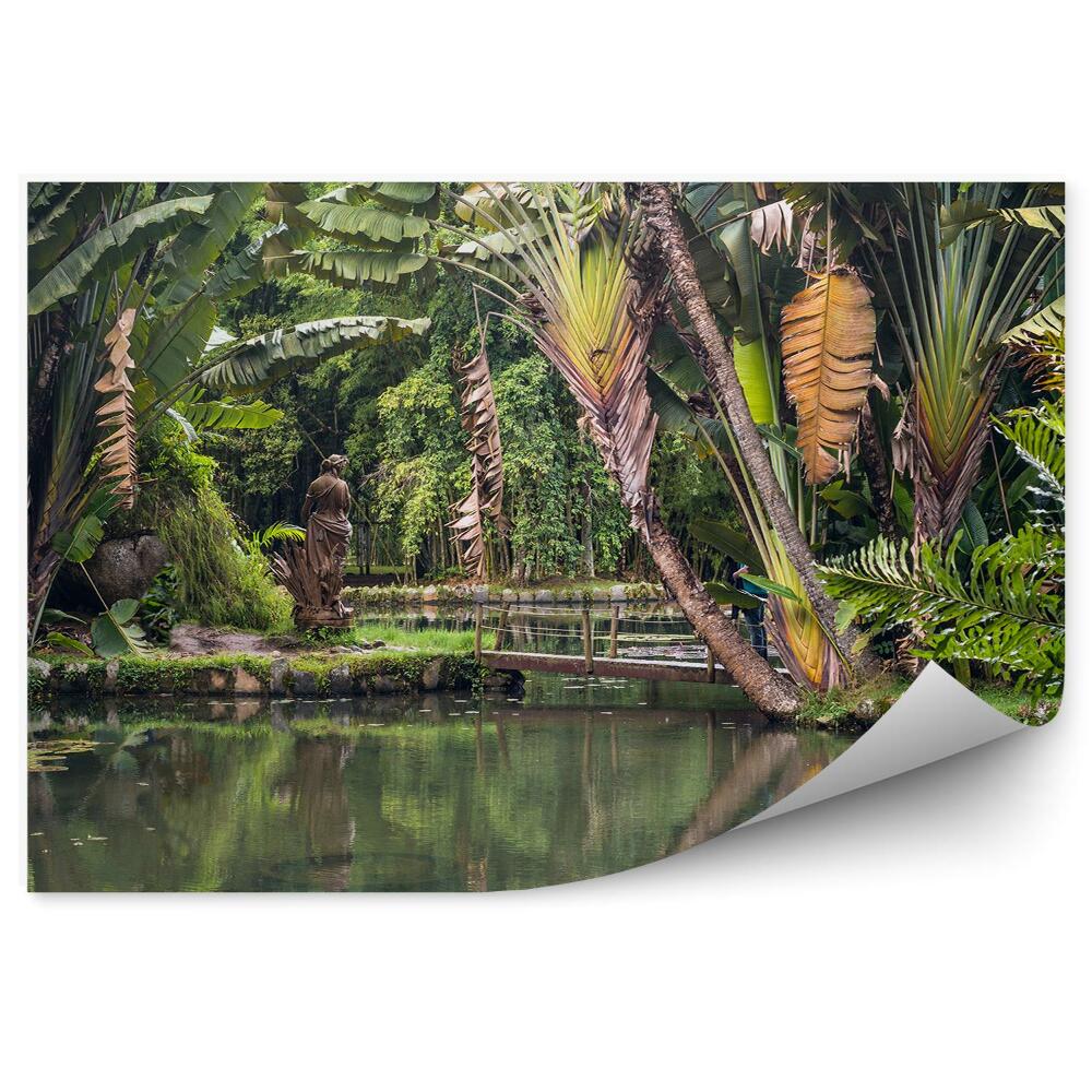 Okleina ścienna Ogród botaniczny Brazylia rzeźba duże liście woda