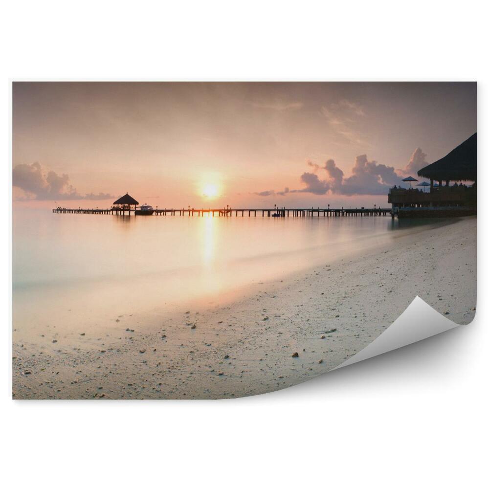 Fototapeta Panorama wschodu słońca na malediwach
