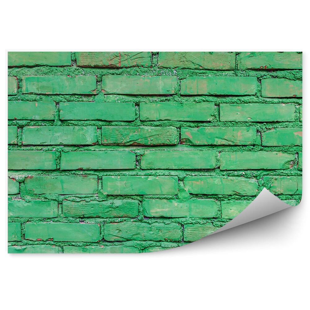 Okleina ścienna Zielona cegła mur