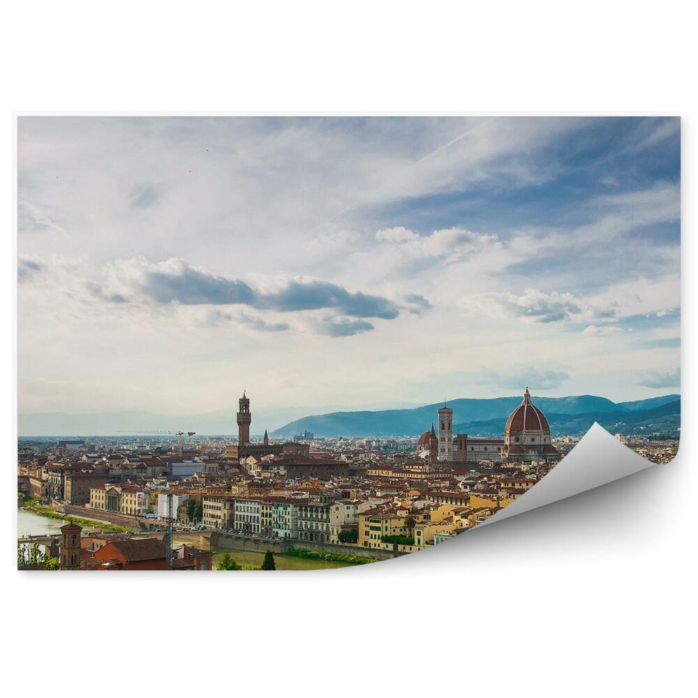 Fototapeta na ścianę piękny widok Florencja budynki widok rzeka chmury