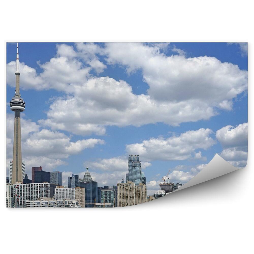 Okleina ścienna Miasto Toronto architektura woda chmury