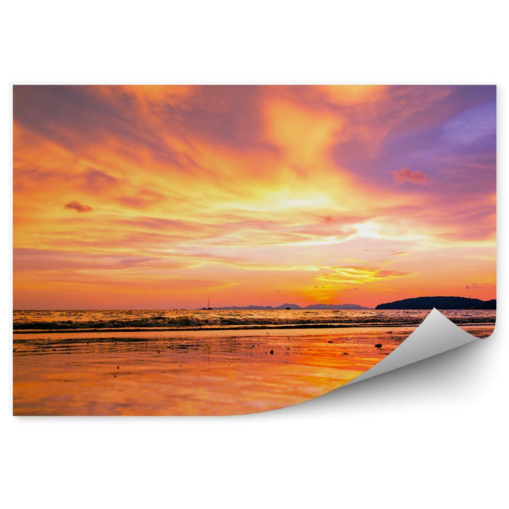 Fototapeta na ścianę Tropikalny zachód słońca na plaży
