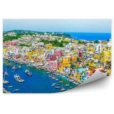 Fototapeta Kolorowe miasto łodzie domy architektura