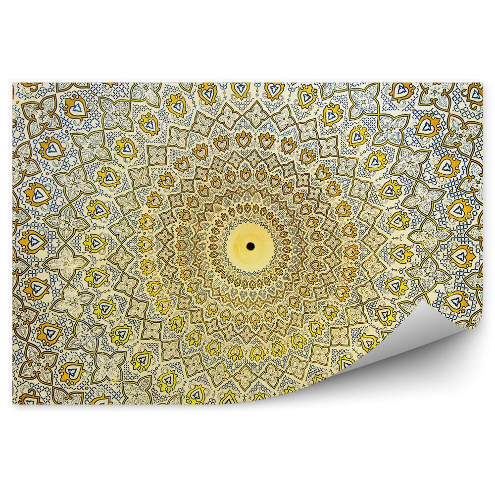 Fototapeta Kopuła meczet dziura złote wzory kształty perspektywa