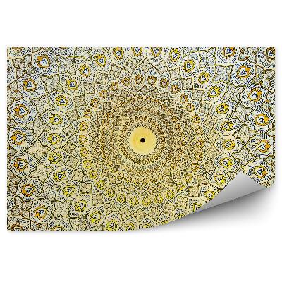 Fototapeta Kopuła meczet dziura złote wzory kształty perspektywa