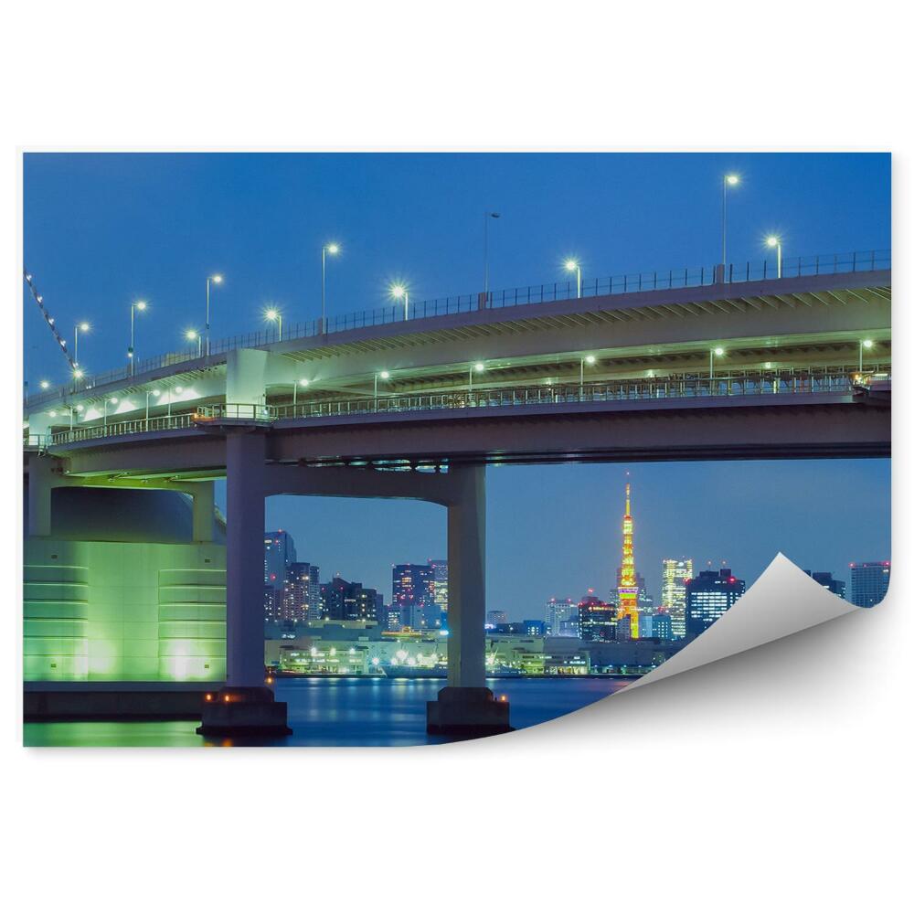 Fototapeta Zatoka tokijska ruch światła woda most