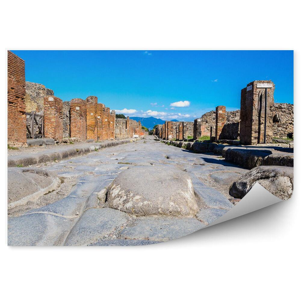 Fototapeta na ścianę starożytne miasto Pompeja kamienie niebo chmury
