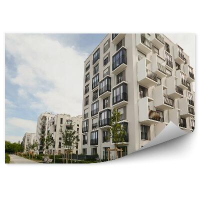 Okleina na ścianę Nowoczesne budynki mieszkalne architektura