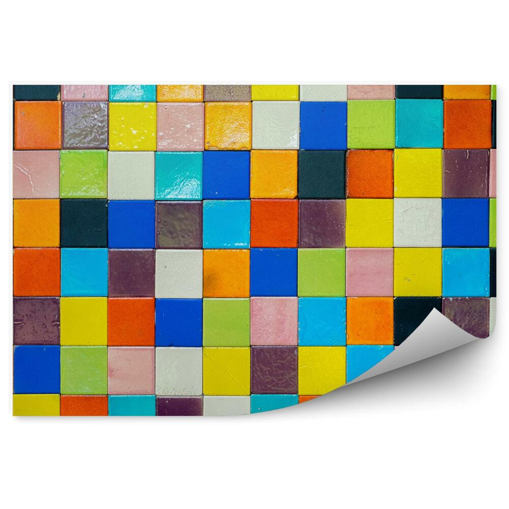 Okleina ścienna Kolorowa mozaika kafelki ceramika wzór