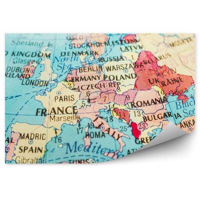 Fototapeta na ścianę Makro mapa europy