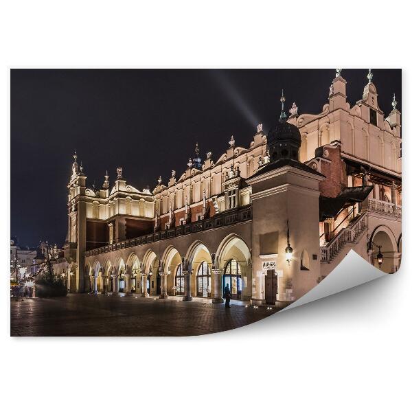 Fototapeta na ścianę Sukiennice Kraków rynek noc światła budynki