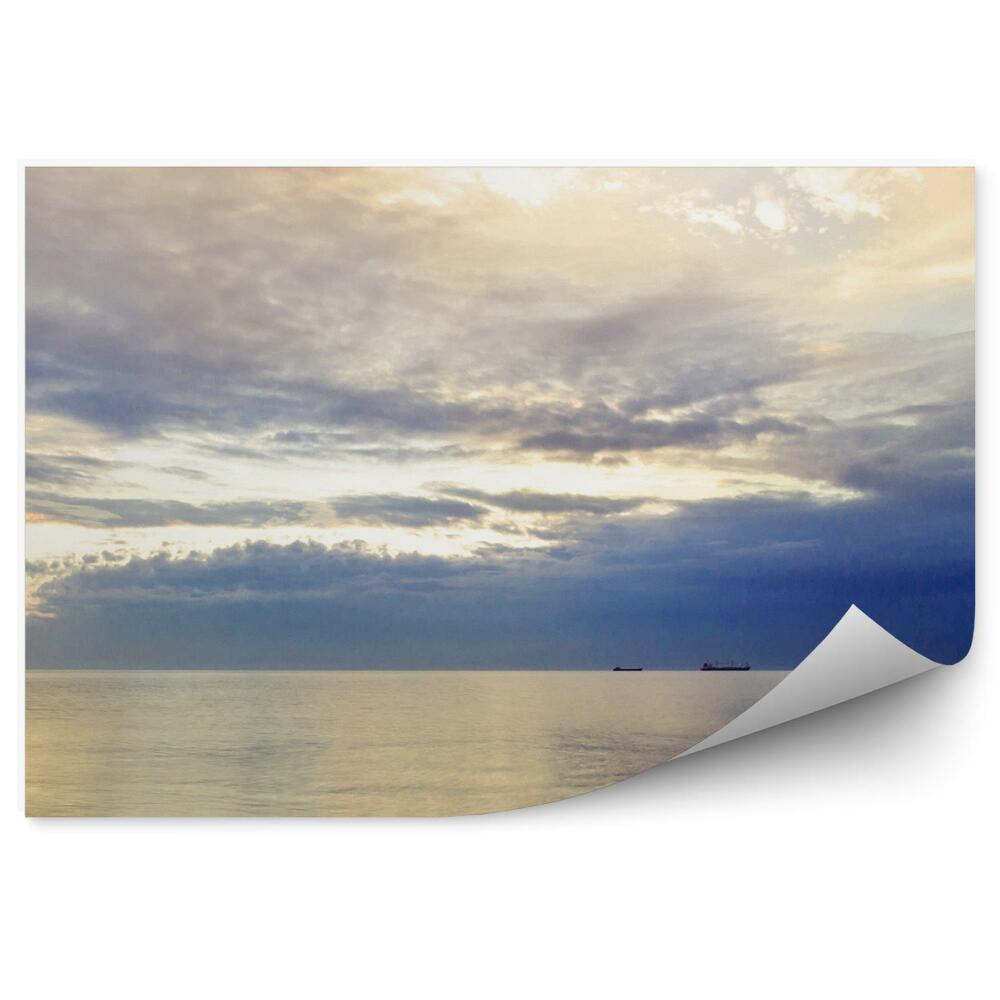 Fototapeta Zachód słońca ocean morze chmury jacht