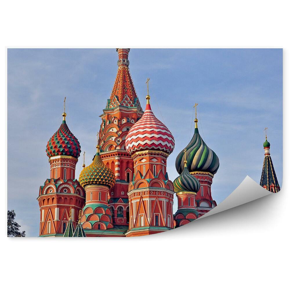 Okleina na ścianę Moskwa kolorowe kopuły kościołów