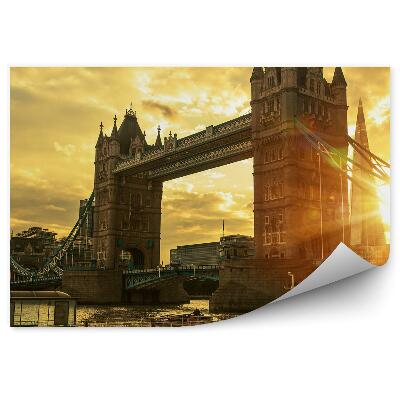 Okleina na ścianę Anglia słynny most o zachodzie słońca blask