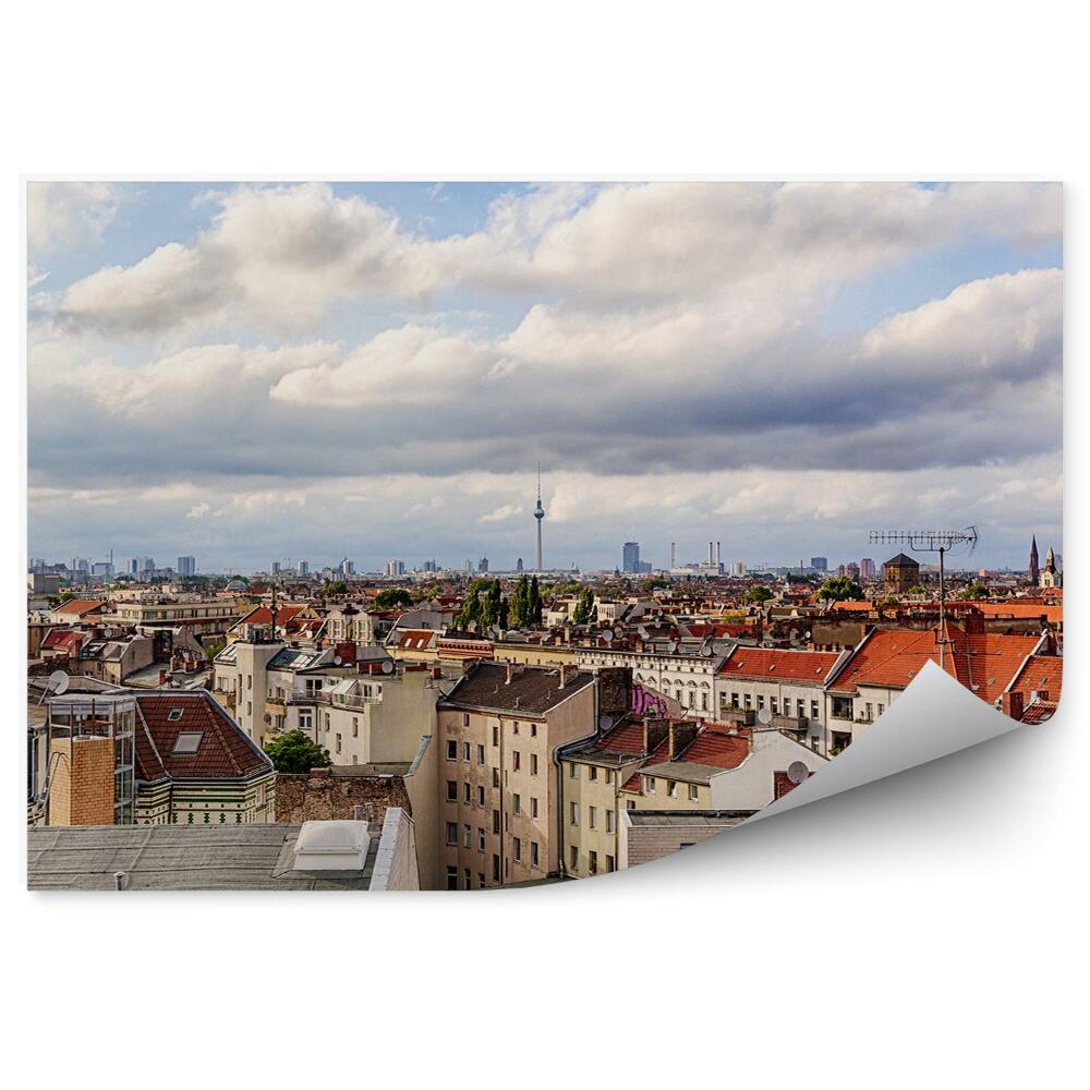 Fototapeta Panorama miasta berlin budynki niebo chmury