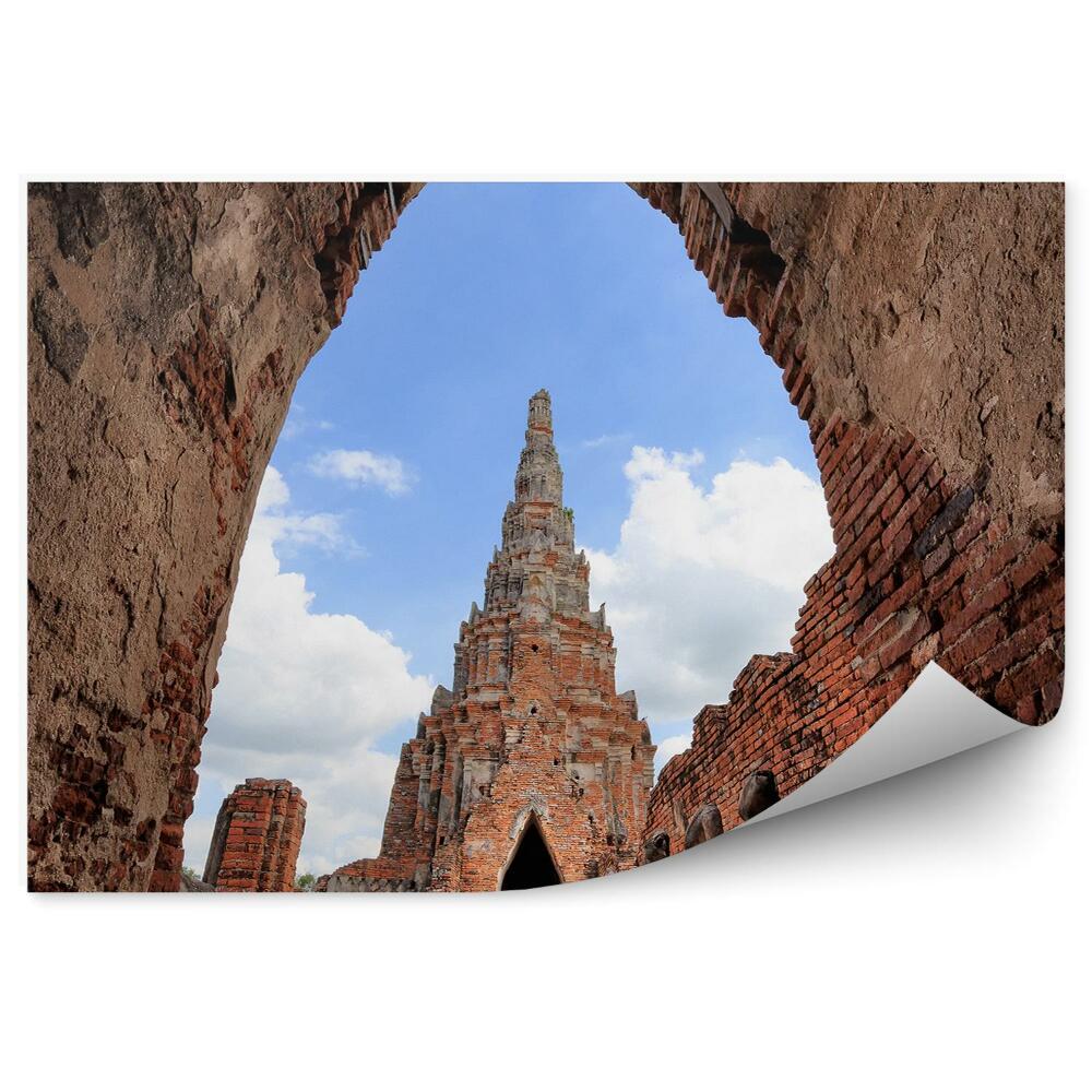 Okleina ścienna Tunel świątynia starożytna kultura tajlandia rzeźby cegła
