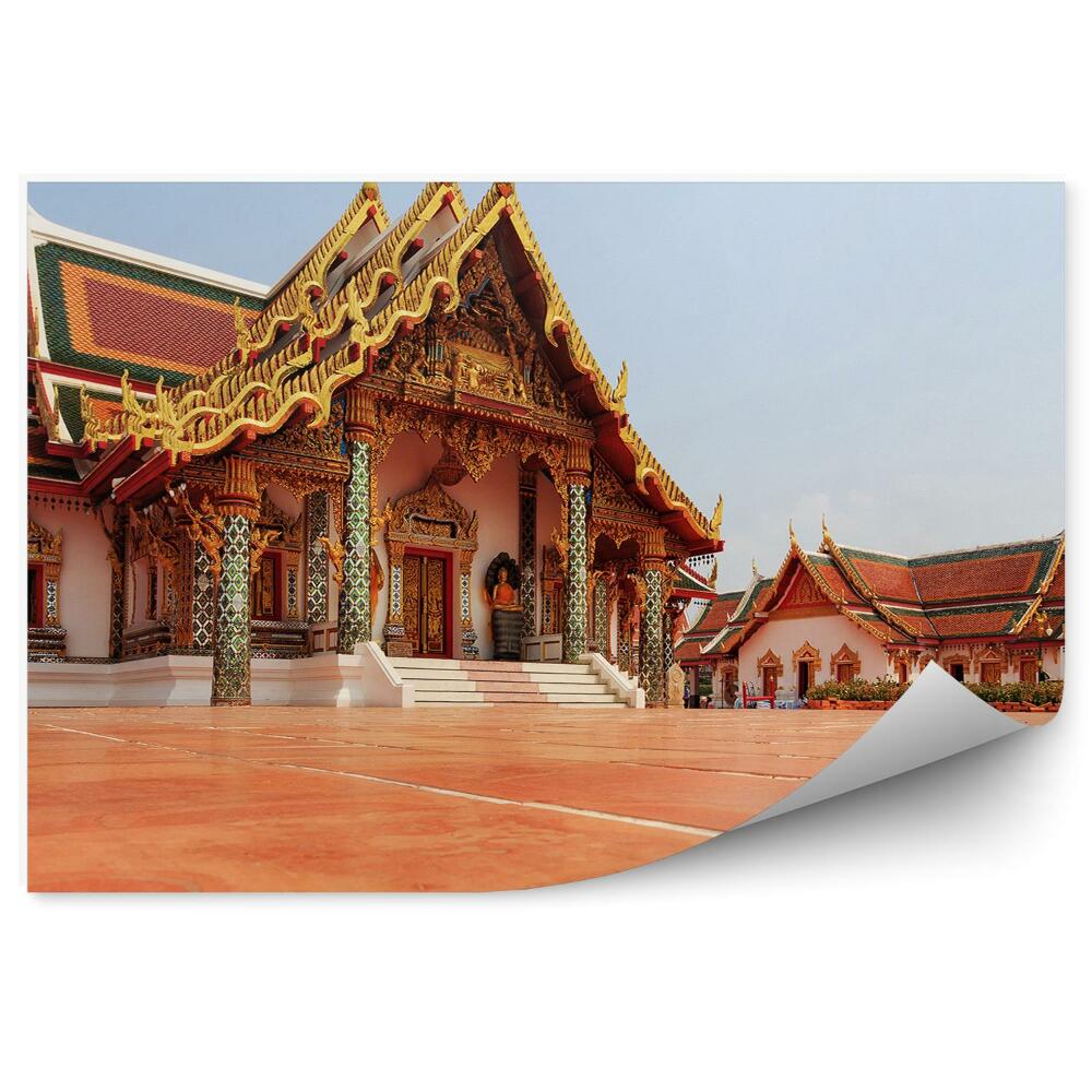 Okleina ścienna Zabytek religijny budownictwo kultura tajlandia