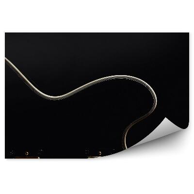 Fototapeta Gitara elektryczna czarna struny muzyka