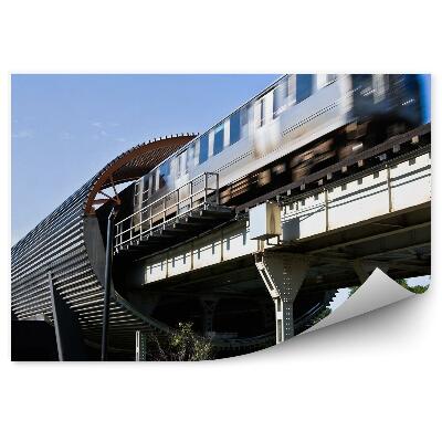 Fotopeta Pociąg stacja tunel natura ruch