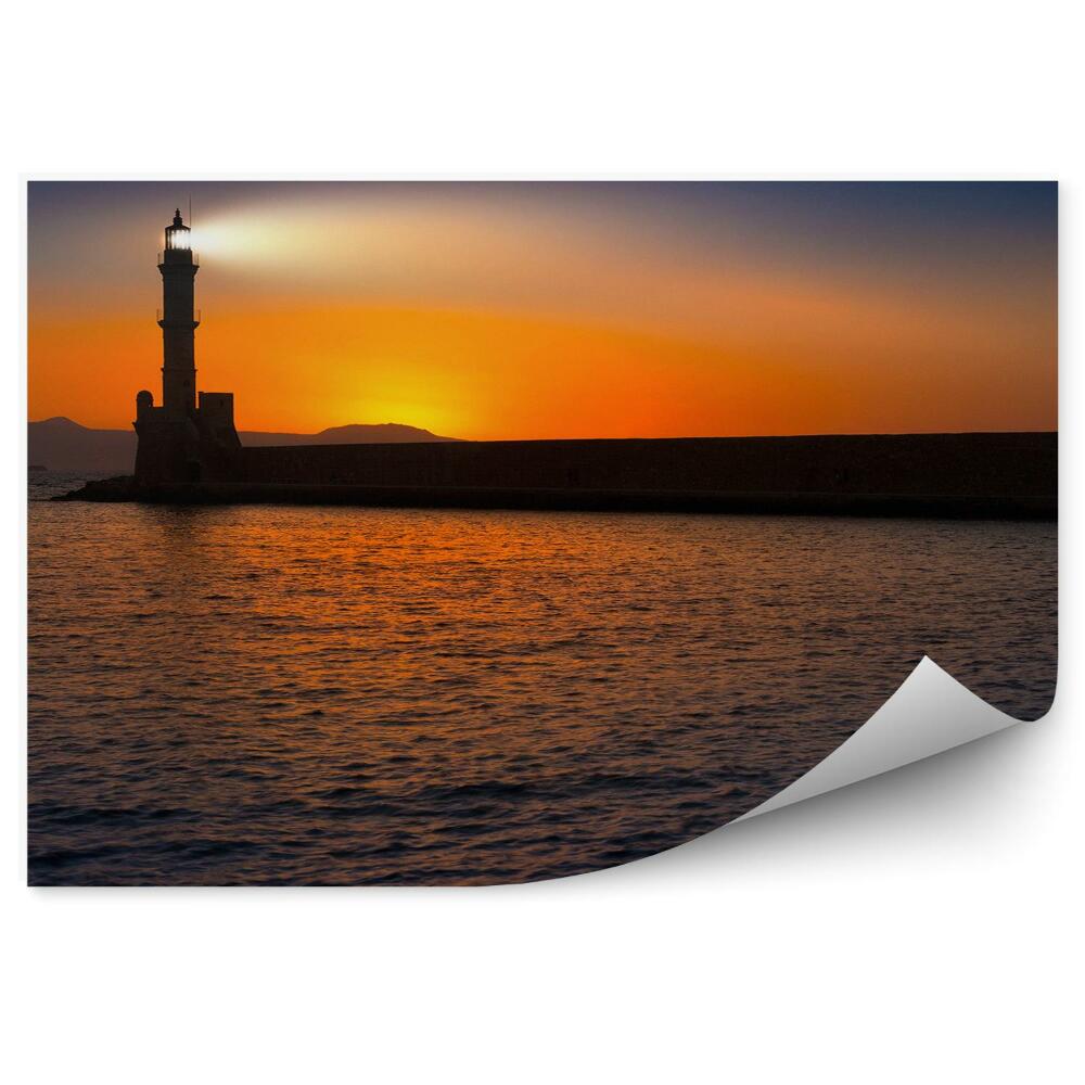 Fototapeta na ścianę Latarnia morska zachód słońca światło