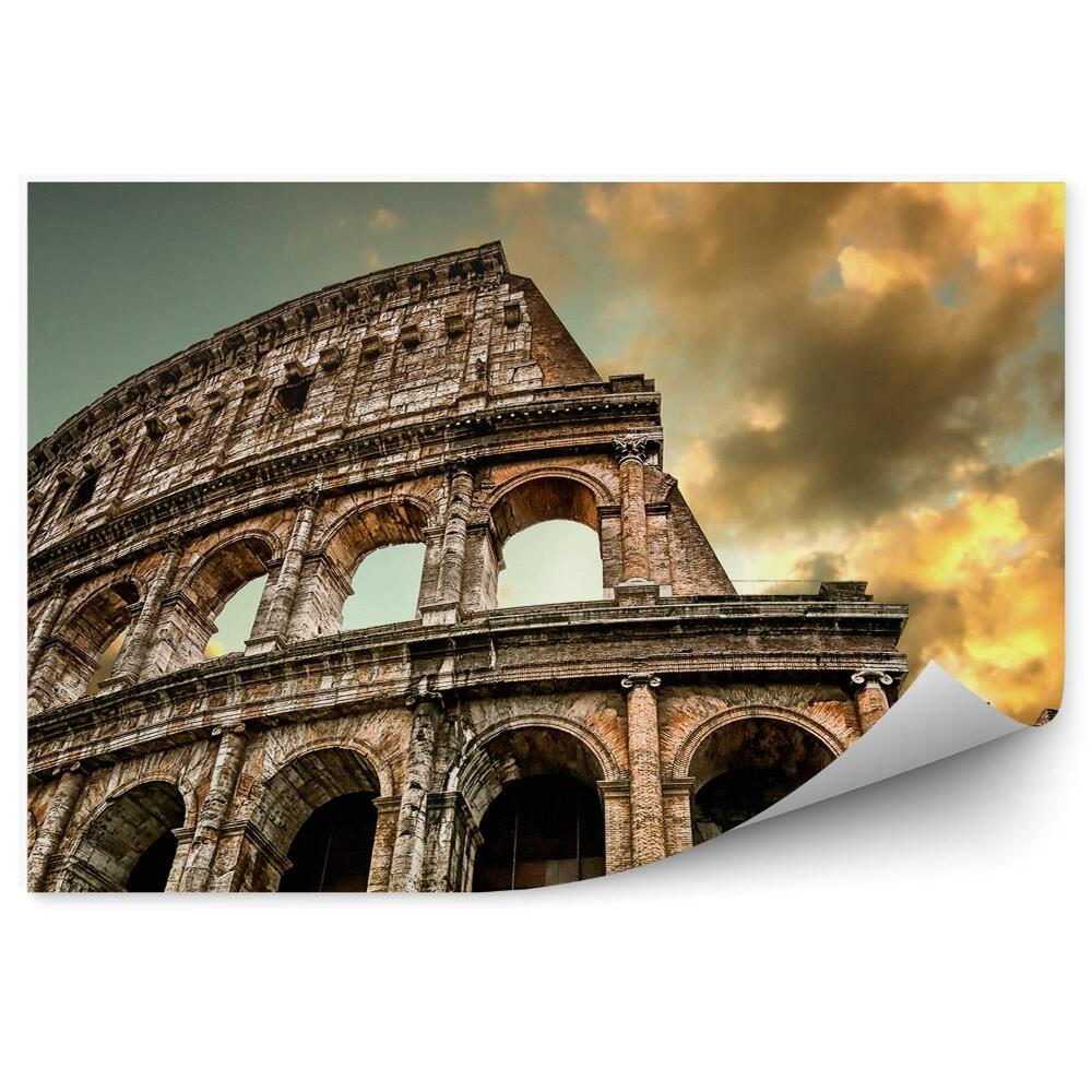 Okleina na ścianę Koloseum w rzymie na tle nieba