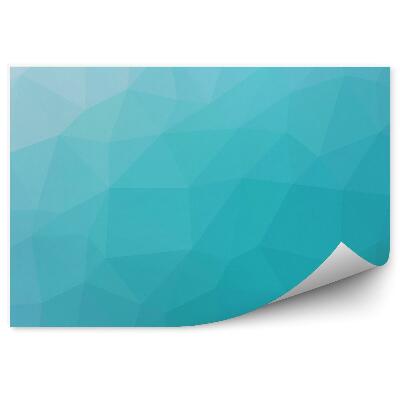 Okleina ścienna Wielokąty turkusowe gradient