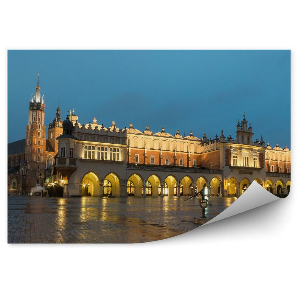 Fototapeta na ścianę Sukiennice Kraków światła rynek budynki