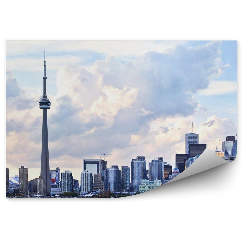 Okleina ścienna Toronto niebieskie szare budynki chmury