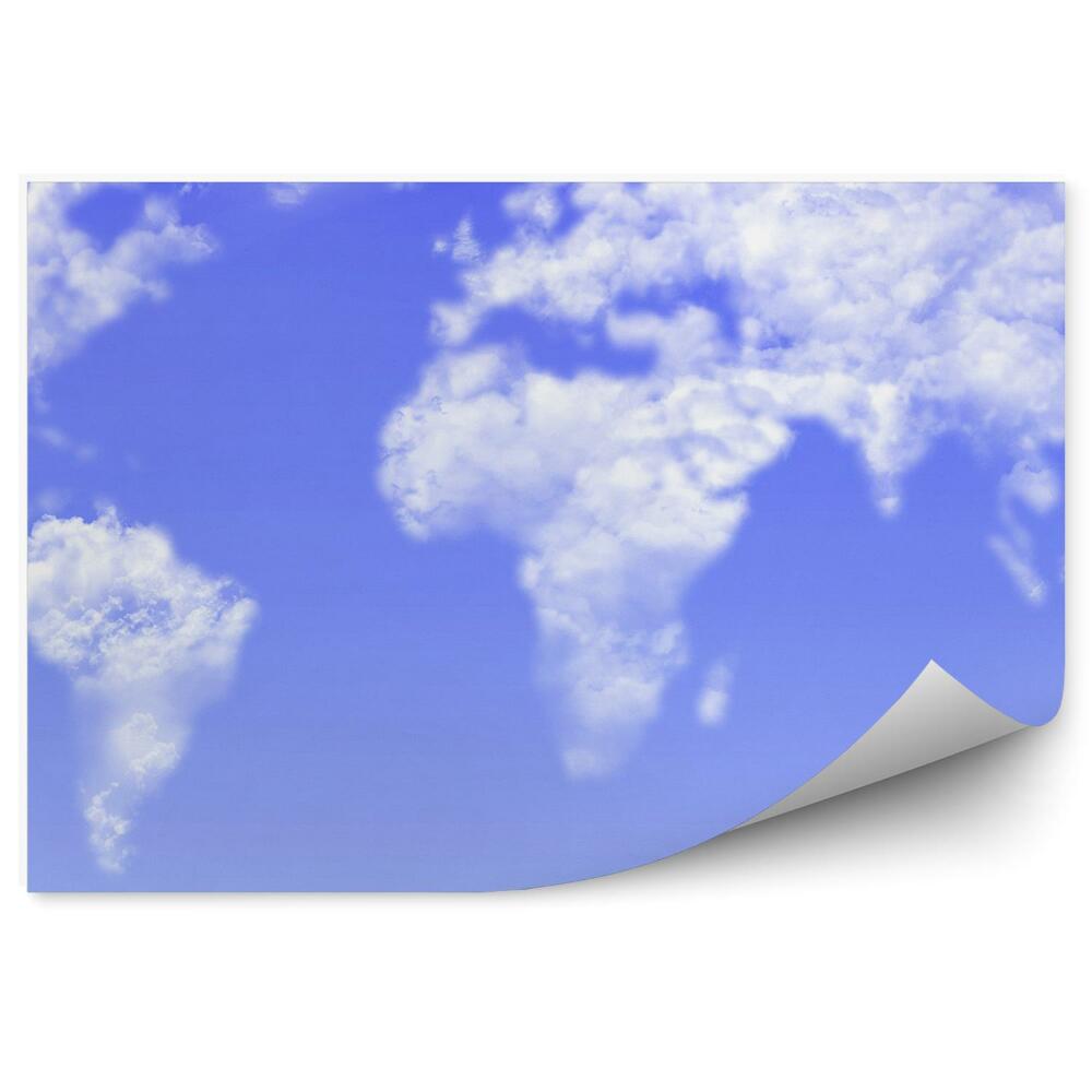 Fototapeta na ścianę Mapa świata chmury