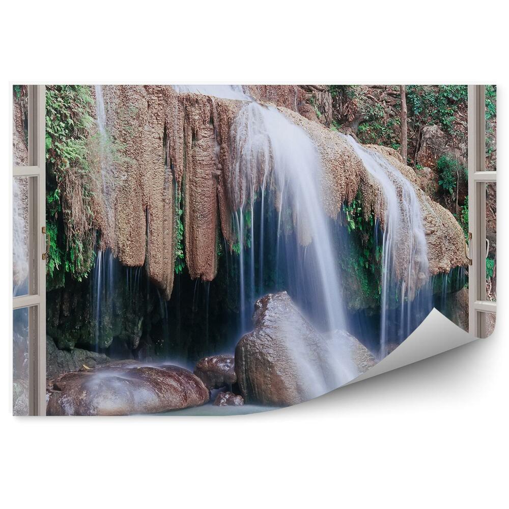 Fototapeta na ścianę Widok z okna na dżunglę i wodospad erewan falls