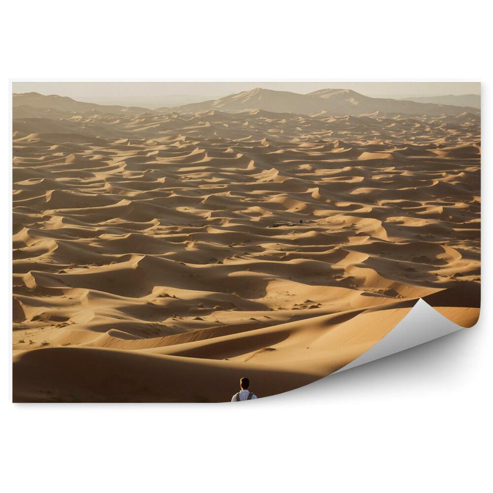 Okleina ścienna Człowiek pustynia piasek widok