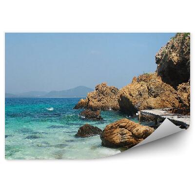 Fototapeta Kładka fale wzgórza skały