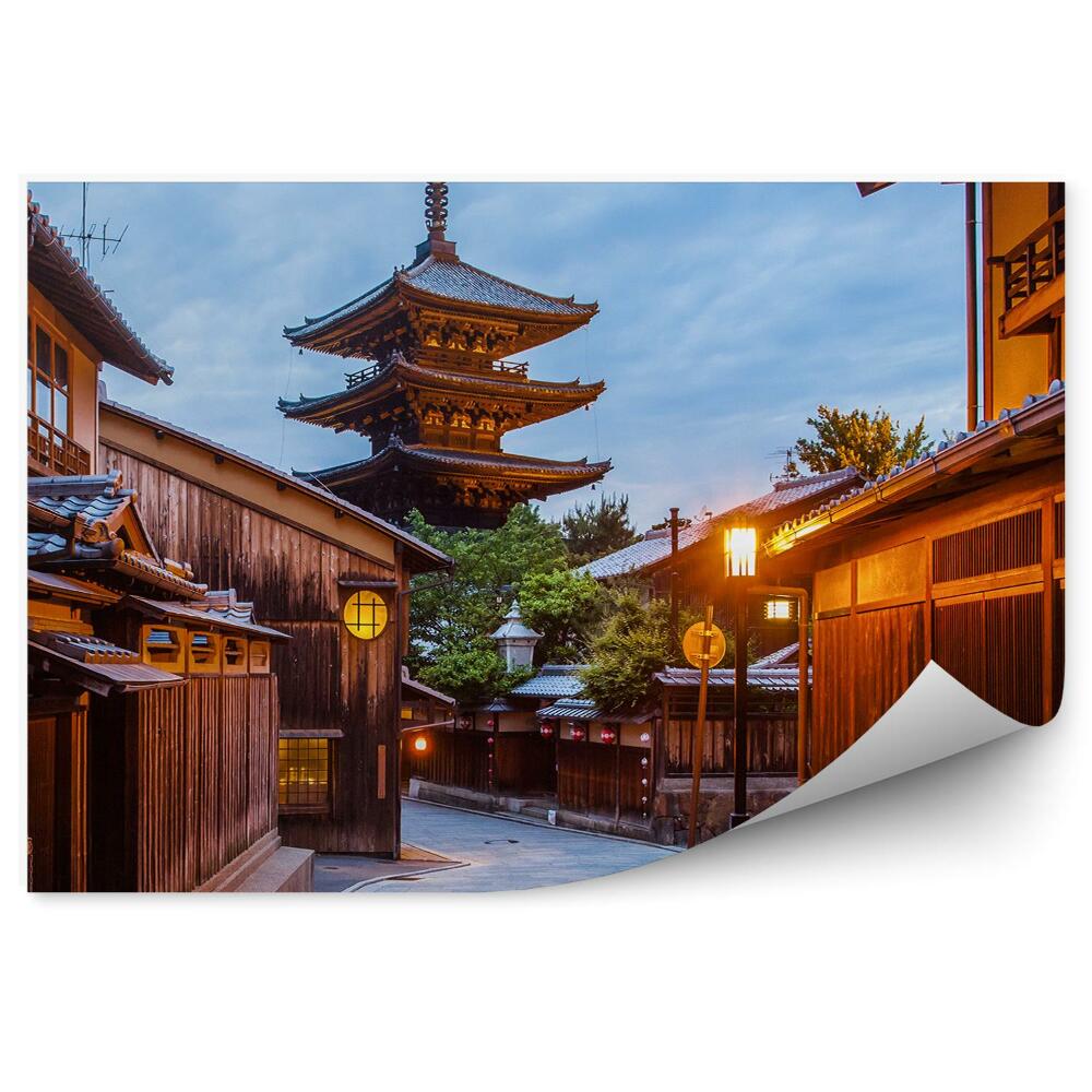 Fototapeta Japońska pagoda stare domy kioto