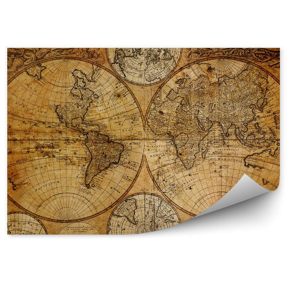 Fototapeta na ścianę Mapa świata ziemi kule vintage