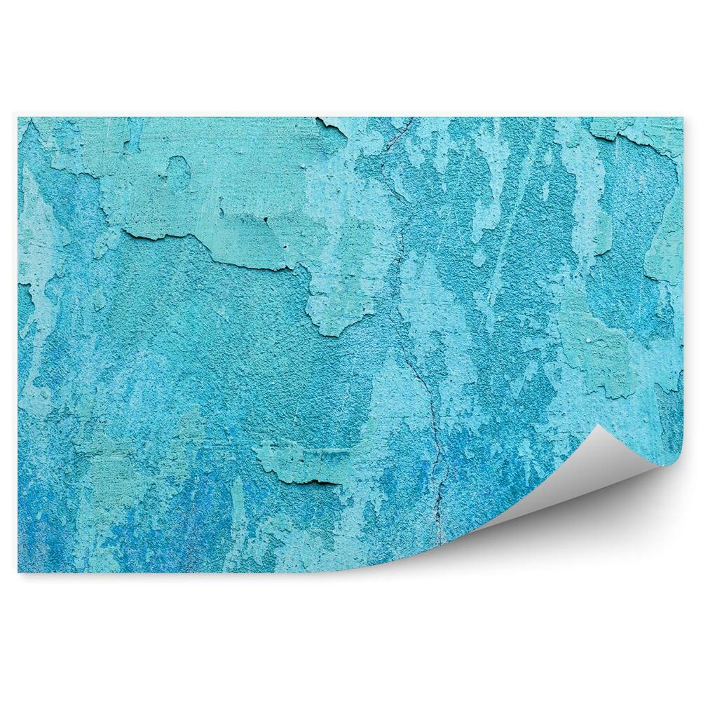 Okleina ścienna Ściana farba niebieska grunge wzór