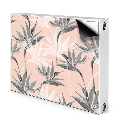 Maskownica grzejnika Czarno białe kwiaty