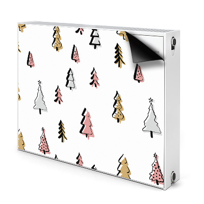 Maskownica grzejnika Pastelowe choinki