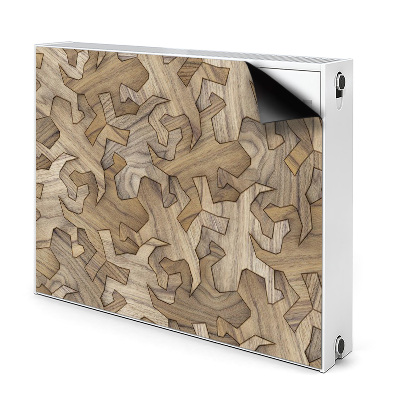 Mata magnesowa na grzejnik Wzór gekon w drewnie