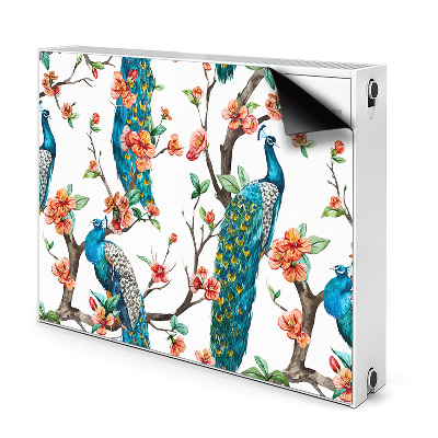 Maskownica grzejnika Pawie i kwiaty