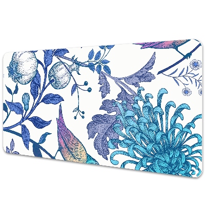 Mata ochronna na biurko Ptaki i kwitnące drzewo