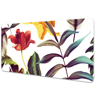 Mata ochronna na biurko Egzotyczne kwiaty