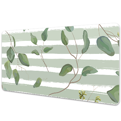 Mata na biurko Roślinny wzór w pasy