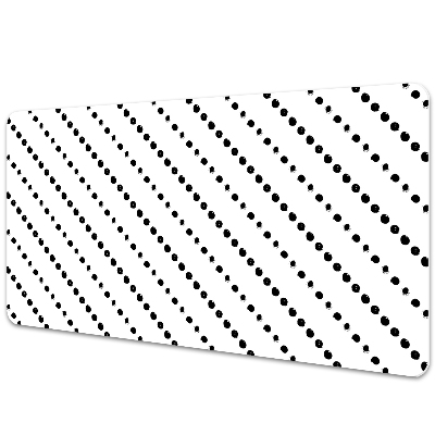 Mata na biurko Kropki skośne linie