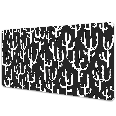 Mata na biurko Kaktusy na biało