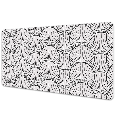 Mata na biurko Muszle morskie czarno-białe